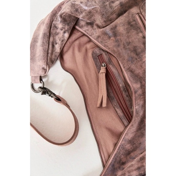 NEW Free People We The Free Sparta Sling Bag Crossbody Acid Rose Gray Metallic - Picture 4 of 6